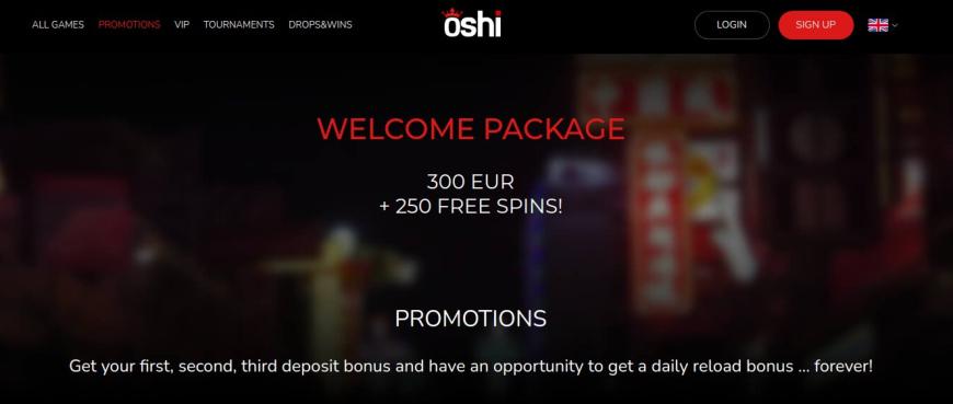 Oshi Casino bonusser