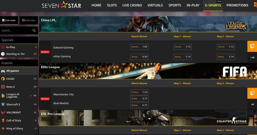 7Star Casino E-Sport