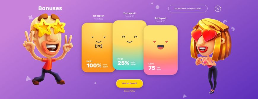 Velkomstbonus hos Emojino